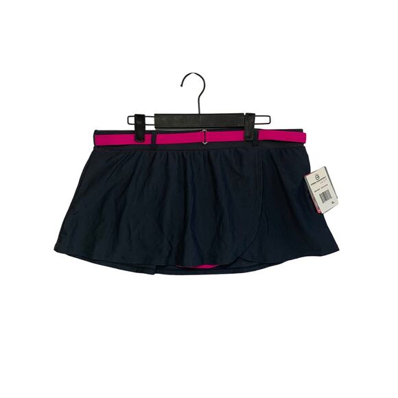 Free Country Interchangeable Skirted Swimwear Bottom NWT Womens XL Steel Fuchsia - Picture 1 of 8